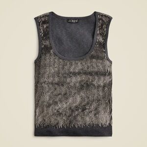 J. Crew Vintage Rib Embellished Tank Top. NWT